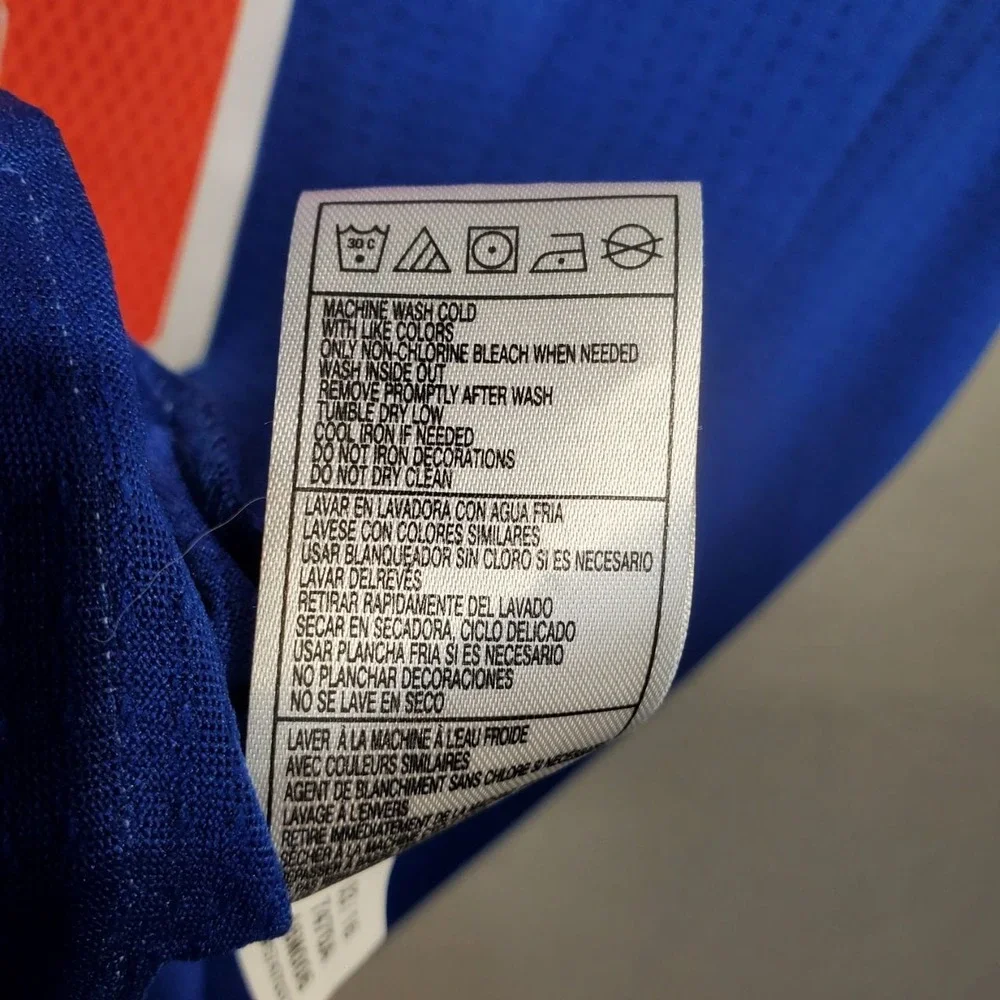 Adidas Kristaps Porzingis New York Knicks Mens Large Blue Basketball Jersey NBA‎